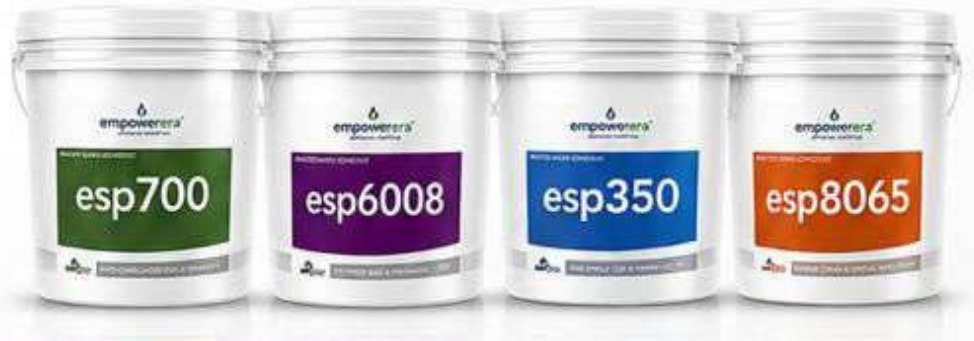 Empowerera water based adhesive pails — esp700, esp6008, esp350, esp8065